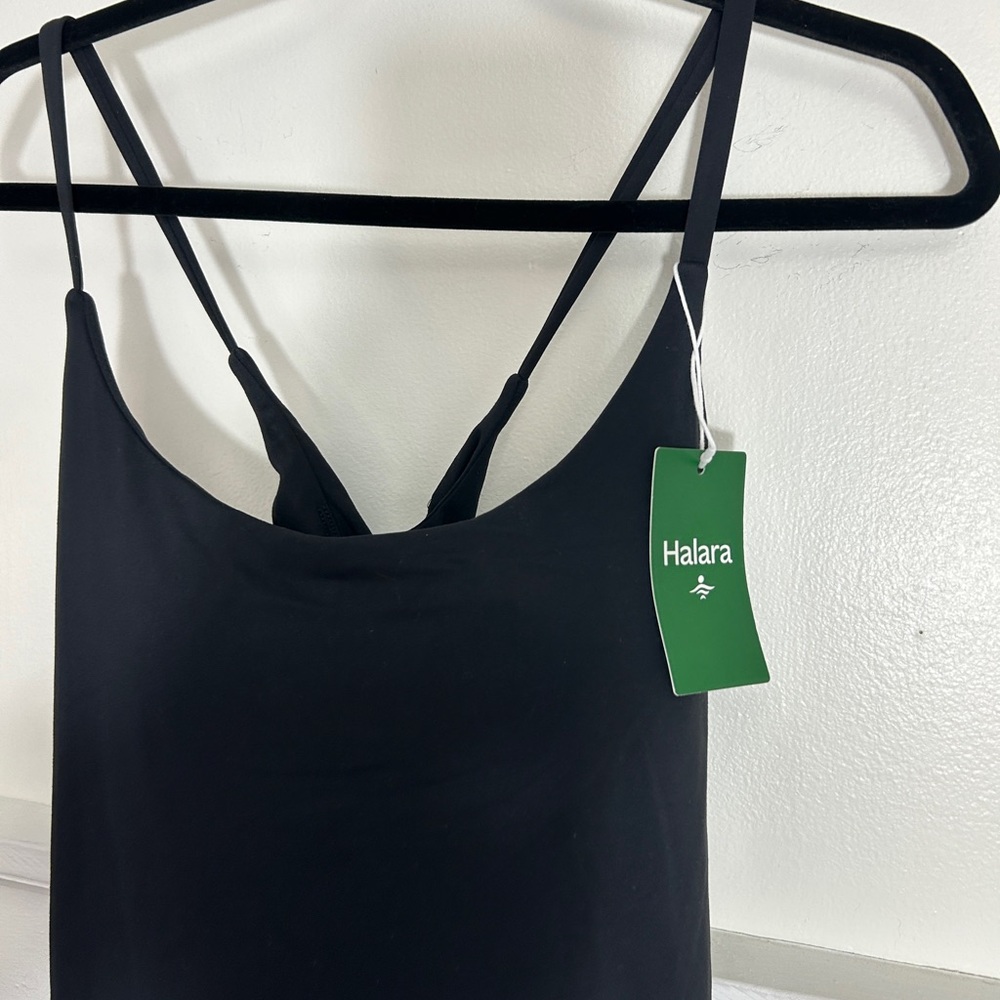 Halara NWT Black Halter Athletic Dress size Large Easy Peezy Style - Picture 3 of 4
